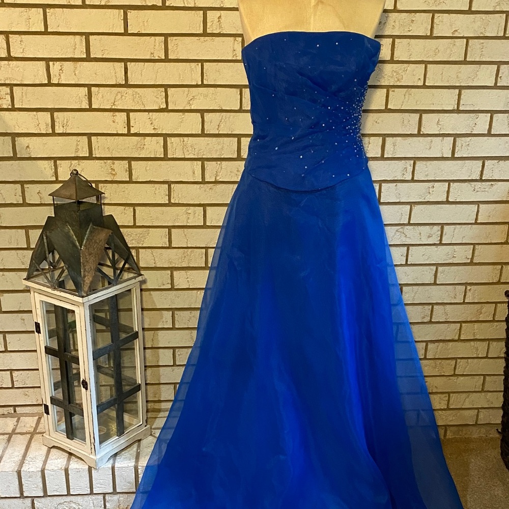 Paparazzi Royal Blue Strapless Gown